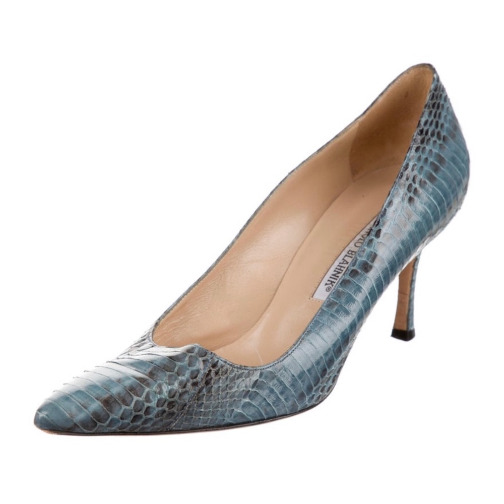 Manolo Blahnik Snakeskin Pumps